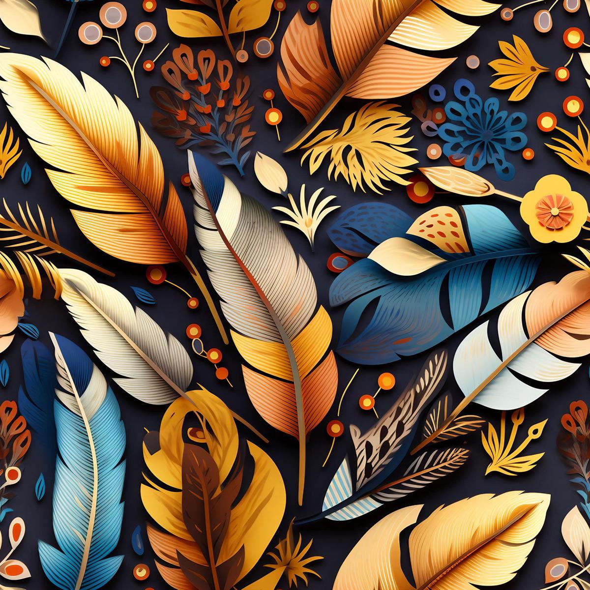aztec-feather-pattern-5-quilting-cotton-fabric