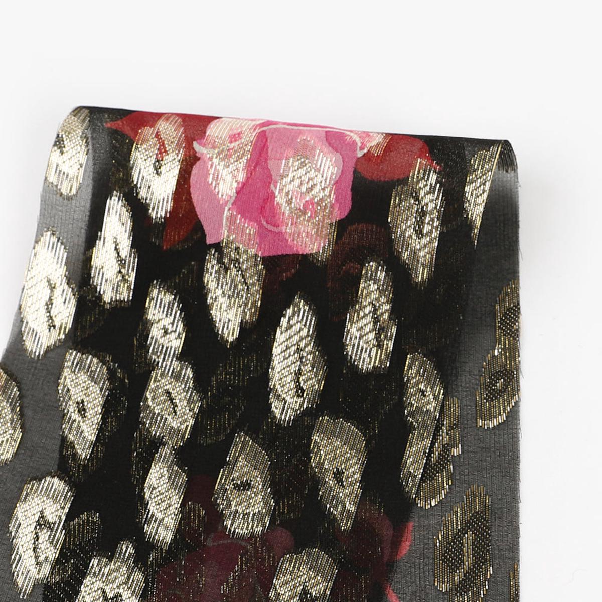 metallic-leopard-spot-rose-silk-black-gold