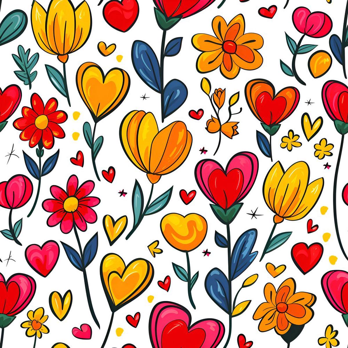 sweet-floral-doodle-hearts-pattern-1-fabric