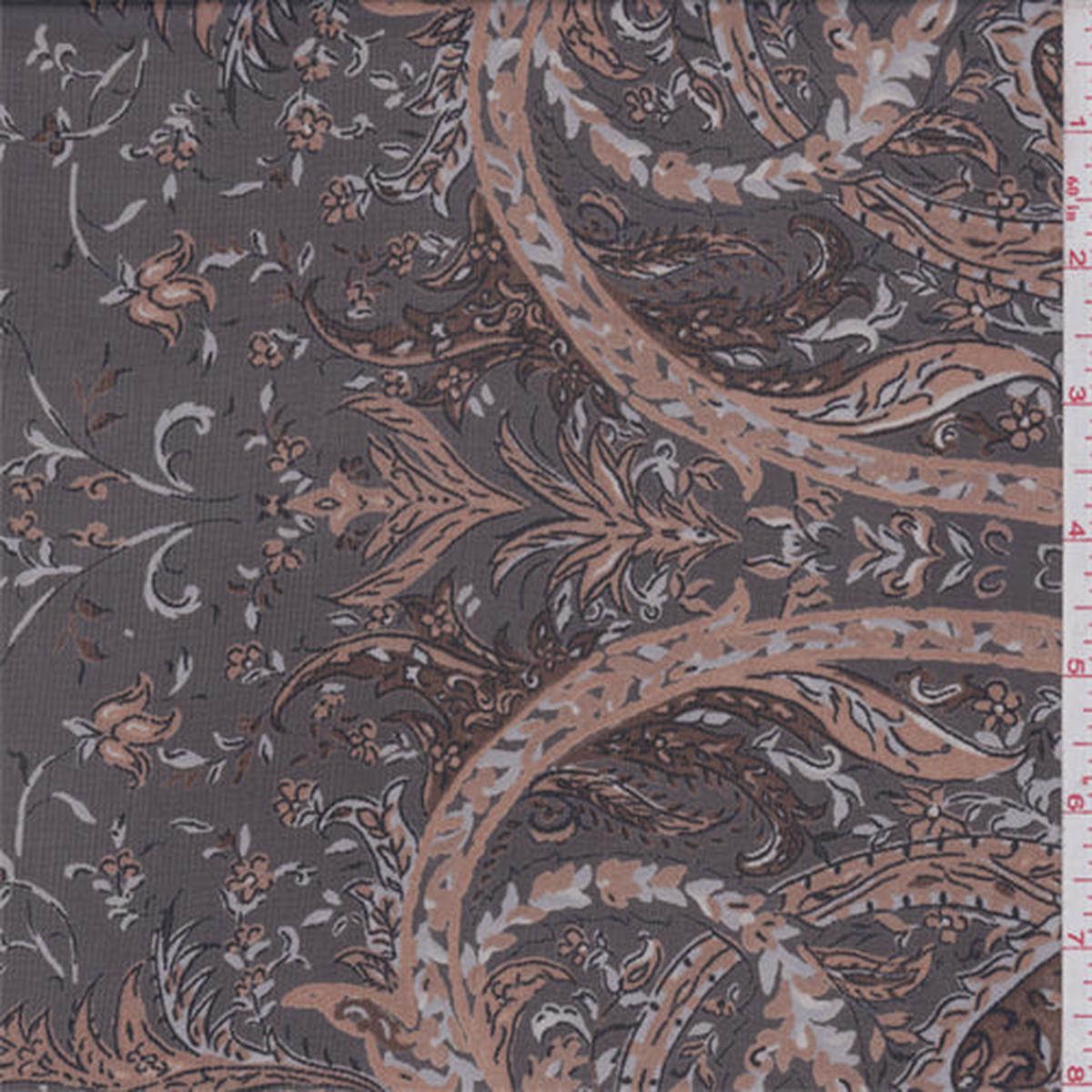 1-1-2-yd-pc-dusty-brown-coral-paisley-georgette-fabric