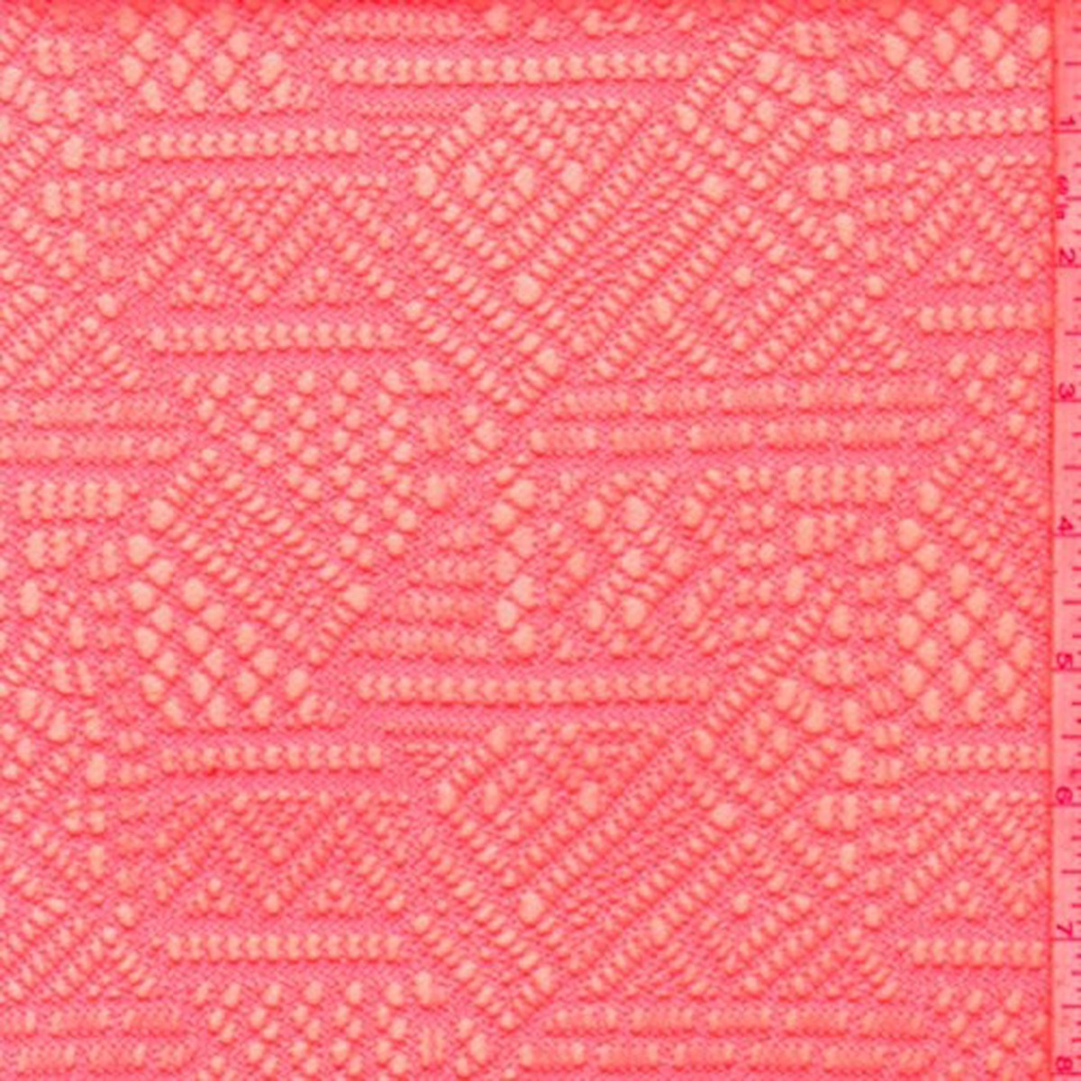 2-1-2-yd-pc-neon-orange-geo-lace-fabric