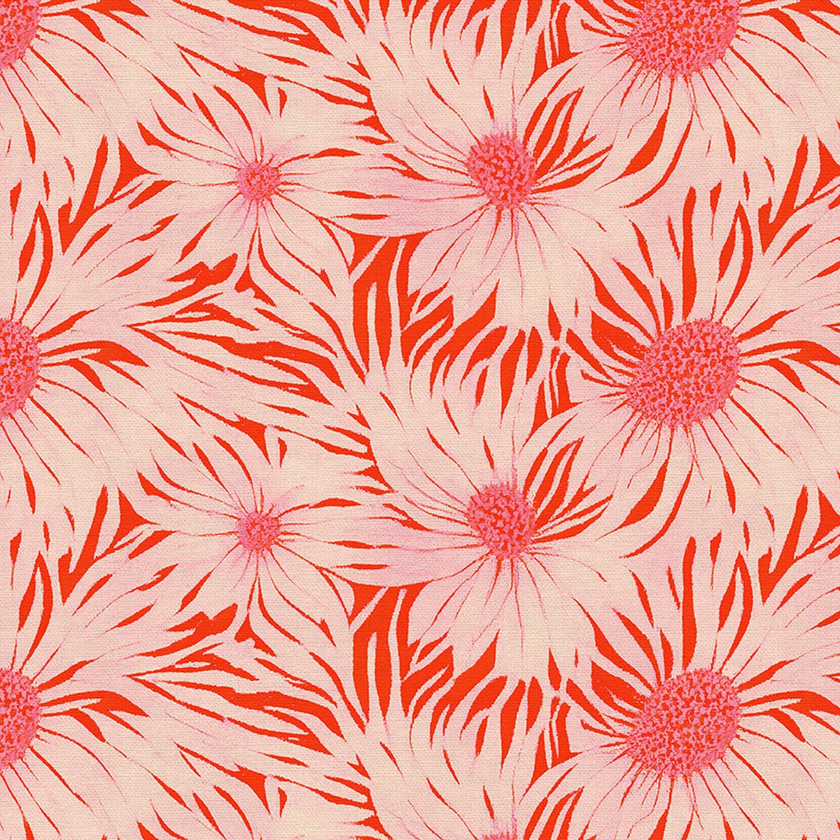 whimsical-petals-cream-on-red-cotton-wide