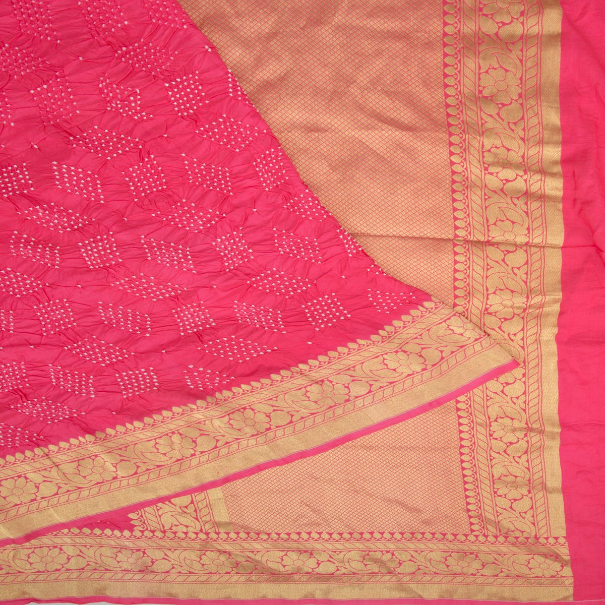 banarasi-silk-bandhani-pink-saree