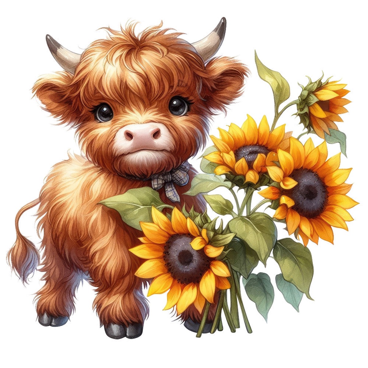 highland-cow-with-sunflowers-fabric-panel-9