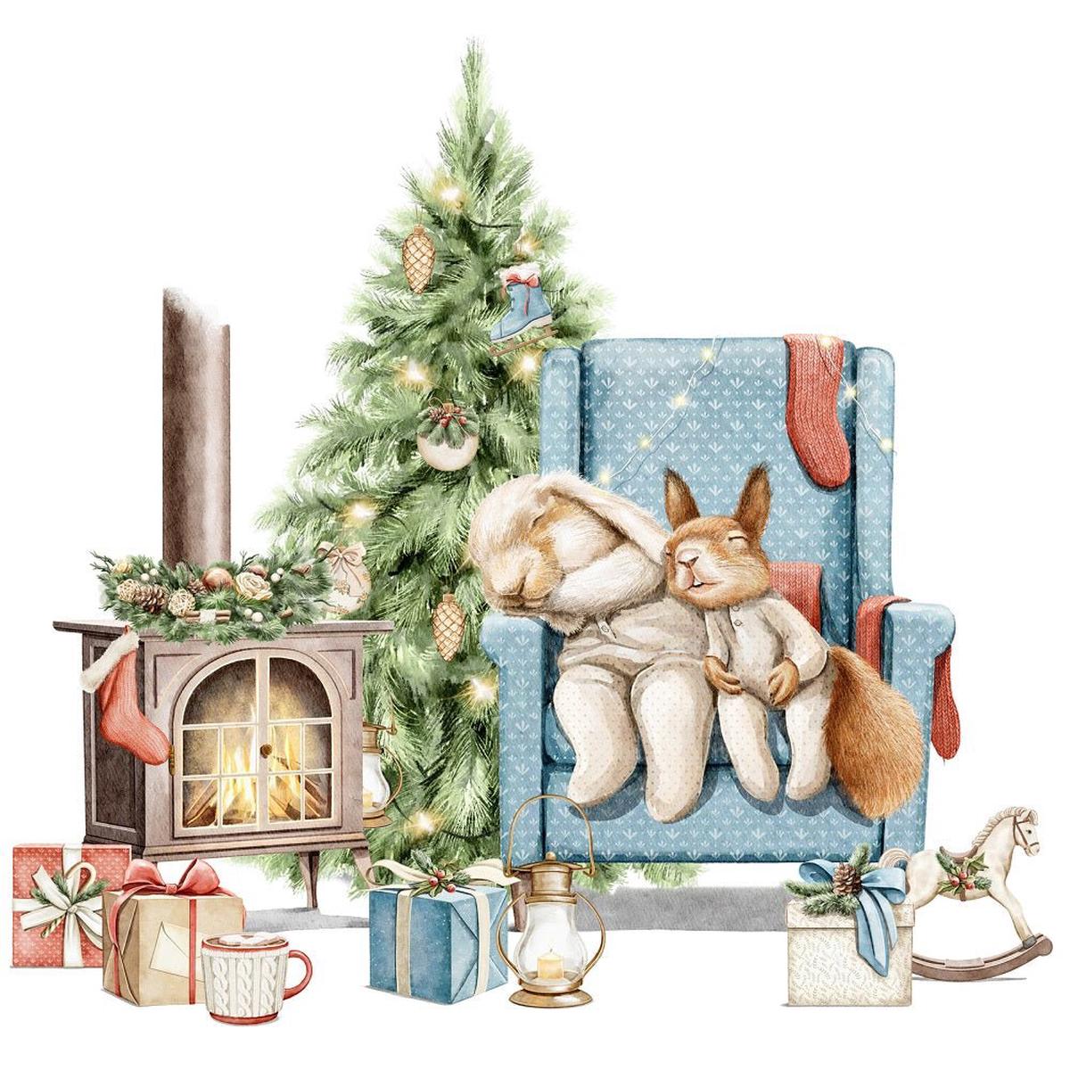 christmas-little-critters-scene-6-fabric-panel
