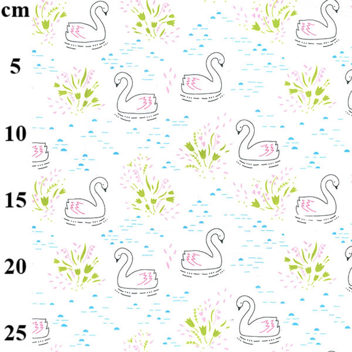 1-metre-100-cotton-poplin-fabric-white-swans-110cm-width-t115