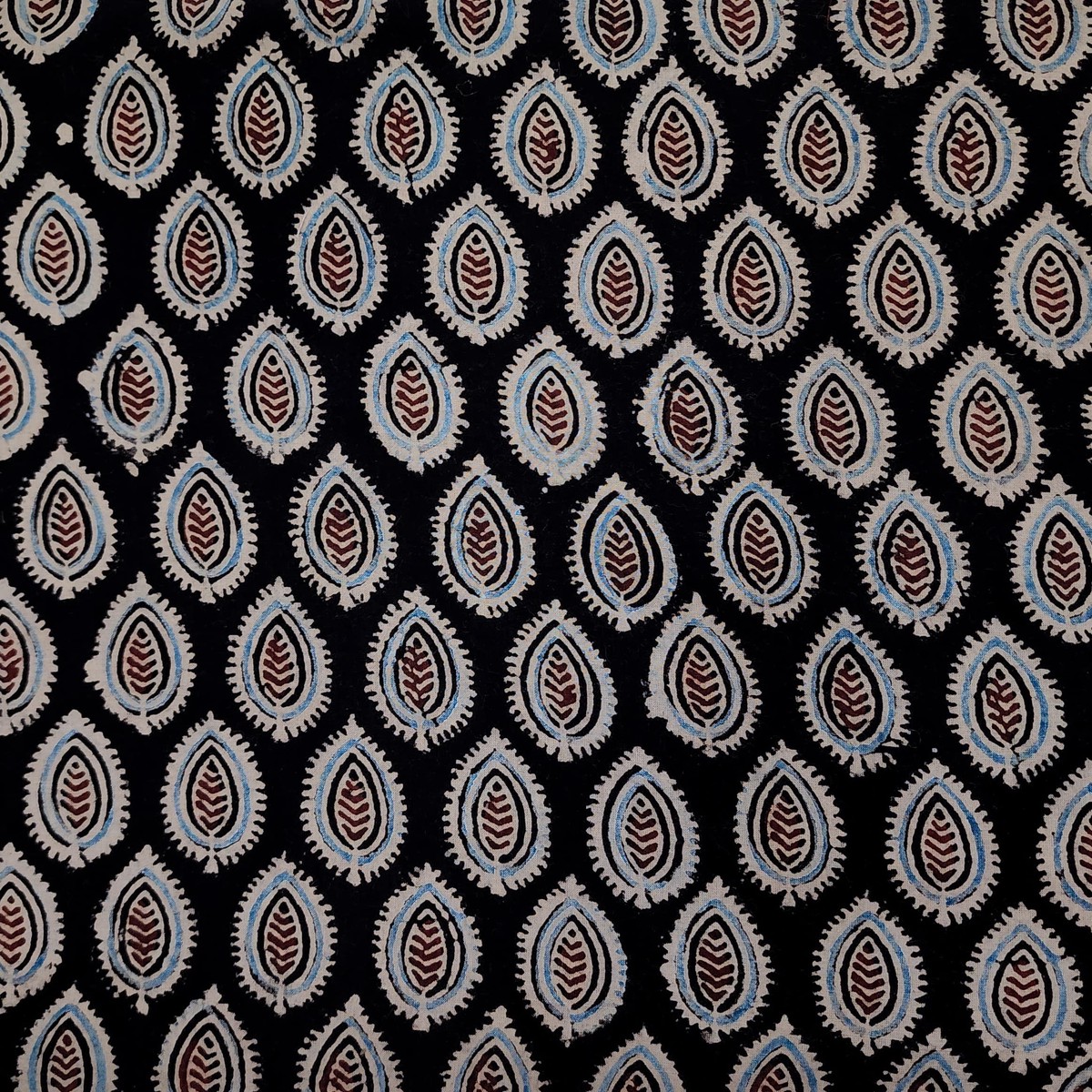 pure-cotton-ajrak-black-with-leaves-motifs-hand-block-print-fabric
