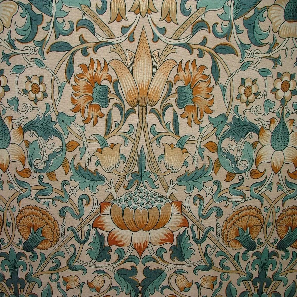 william-morris-fabric-lodden-rust-cotton-curtain-upholstery-cushion-19-metres