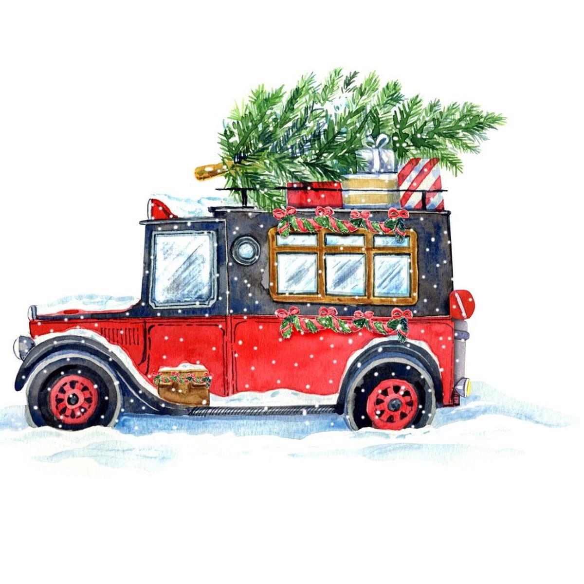 vintage-christmas-car-fabric-panel