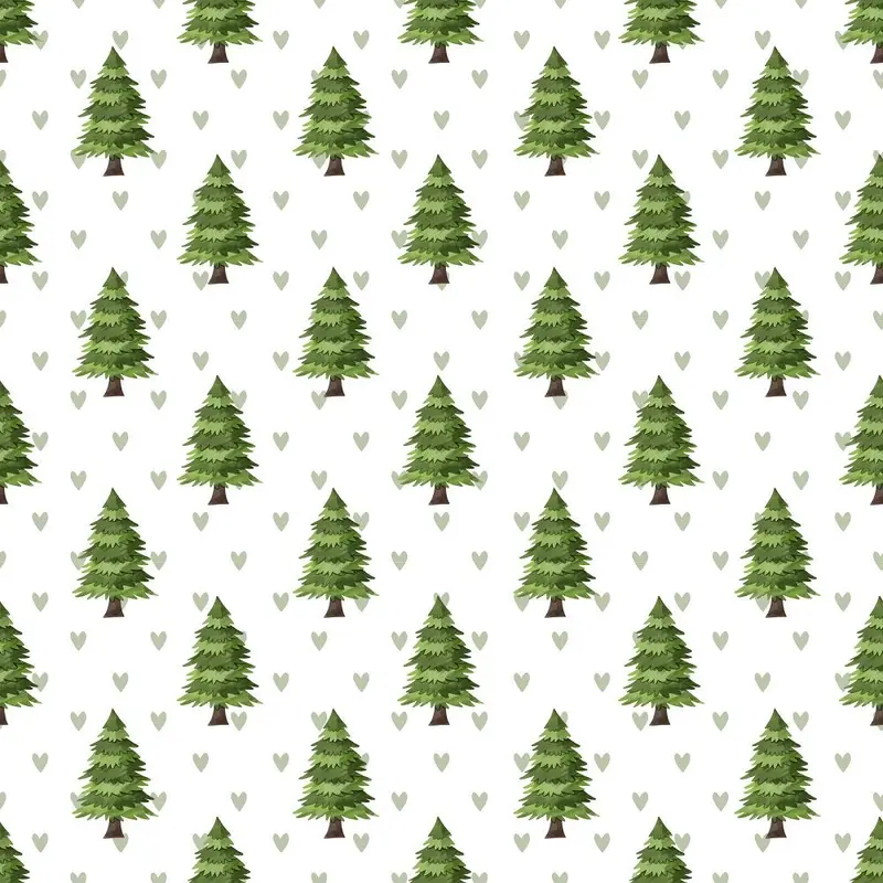 watercolor-pine-trees-green-hearts-fabric