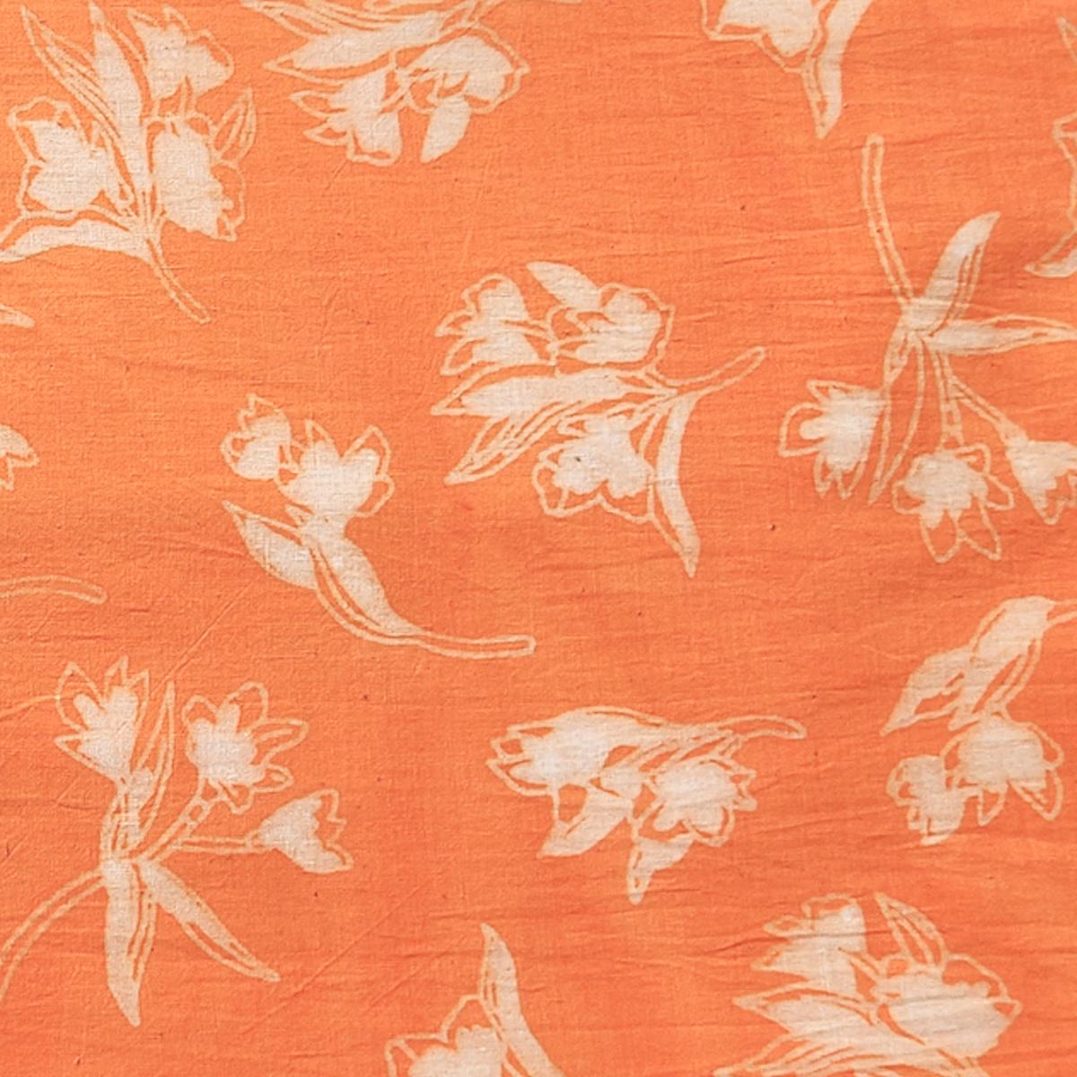 pure-cotton-dabu-orange-with-cream-flower-plant-hand-block-print-fabric
