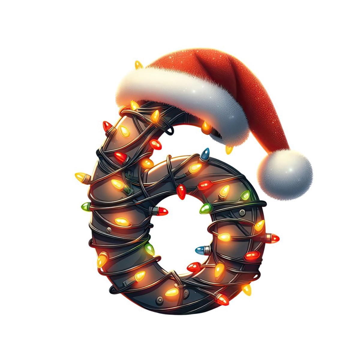 christmas-lights-wrapped-letter-6-fabric-panel