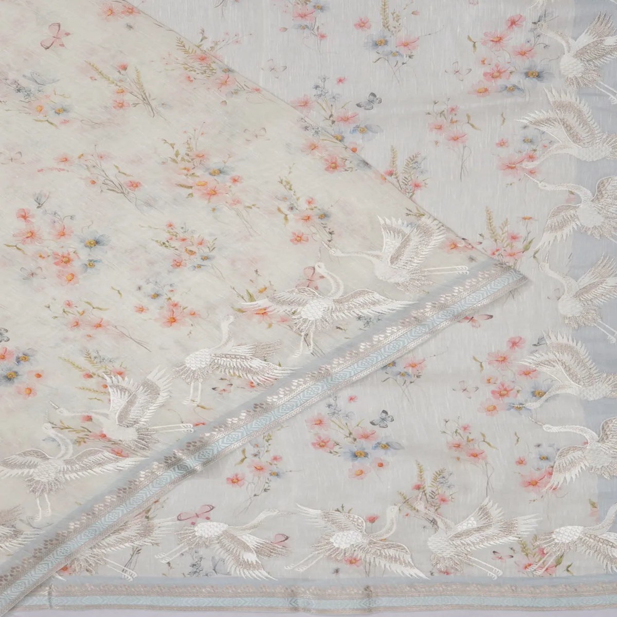 linen-floral-printed-white-saree-with-embroidery