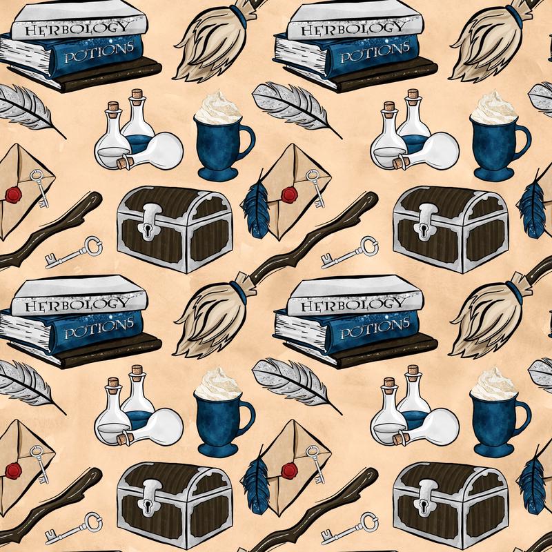 wizard-magic-school-pattern-45-quilting-cotton-fabric