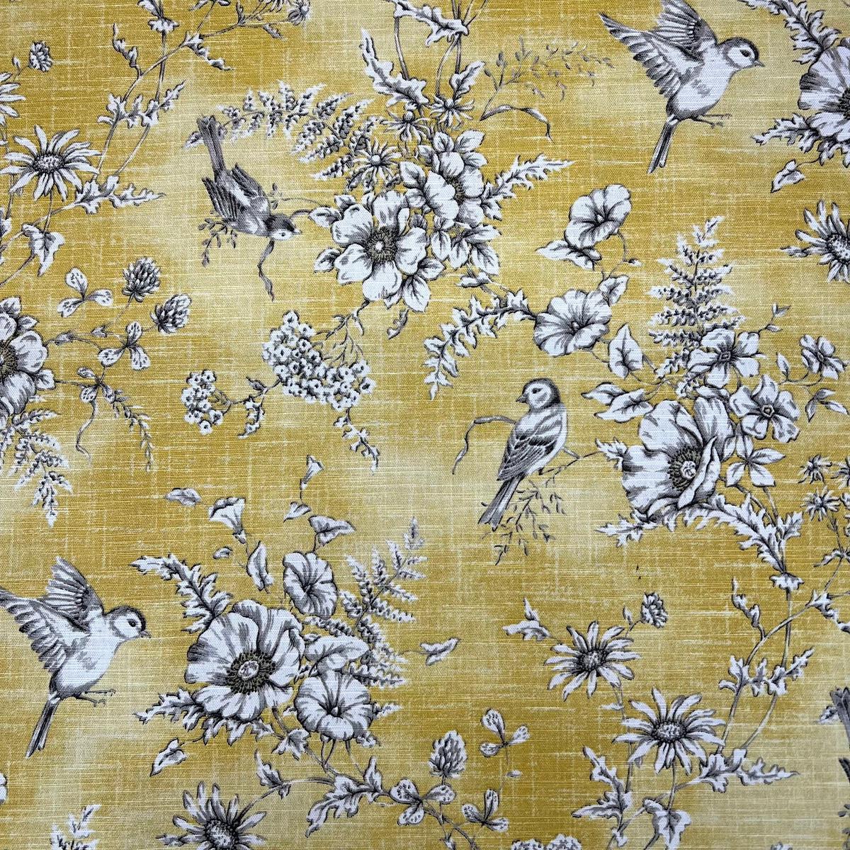 2-3m-iliv-finch-toile-buttercup-cotton-curtain-upholstery-cushion-blind-fabric