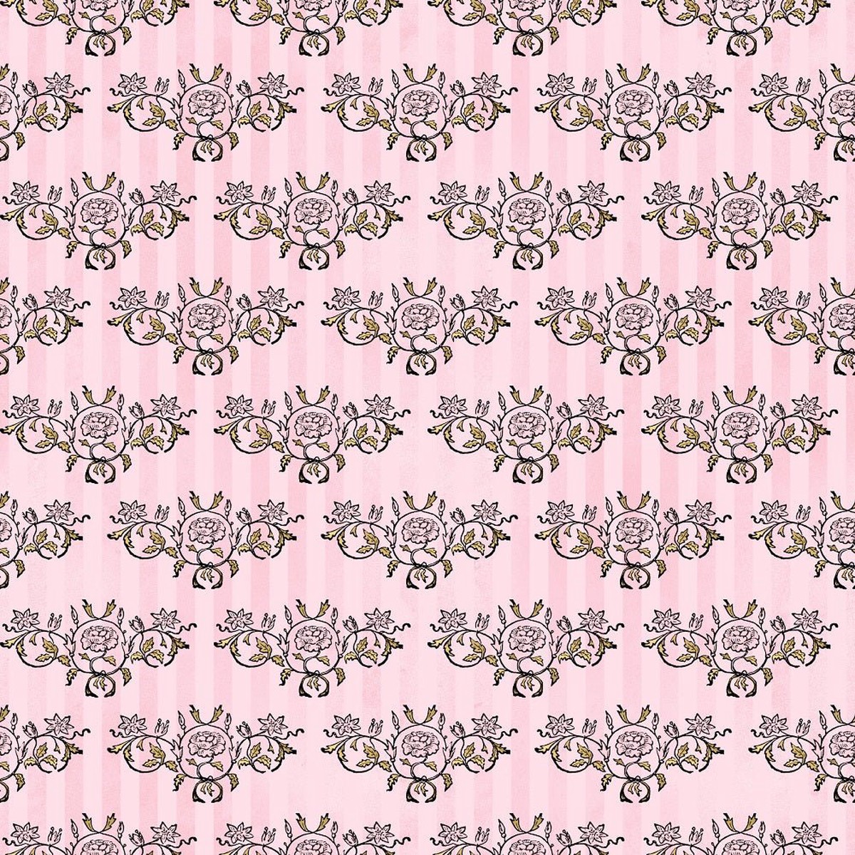 pink-and-gold-steampunk-floral-fabric