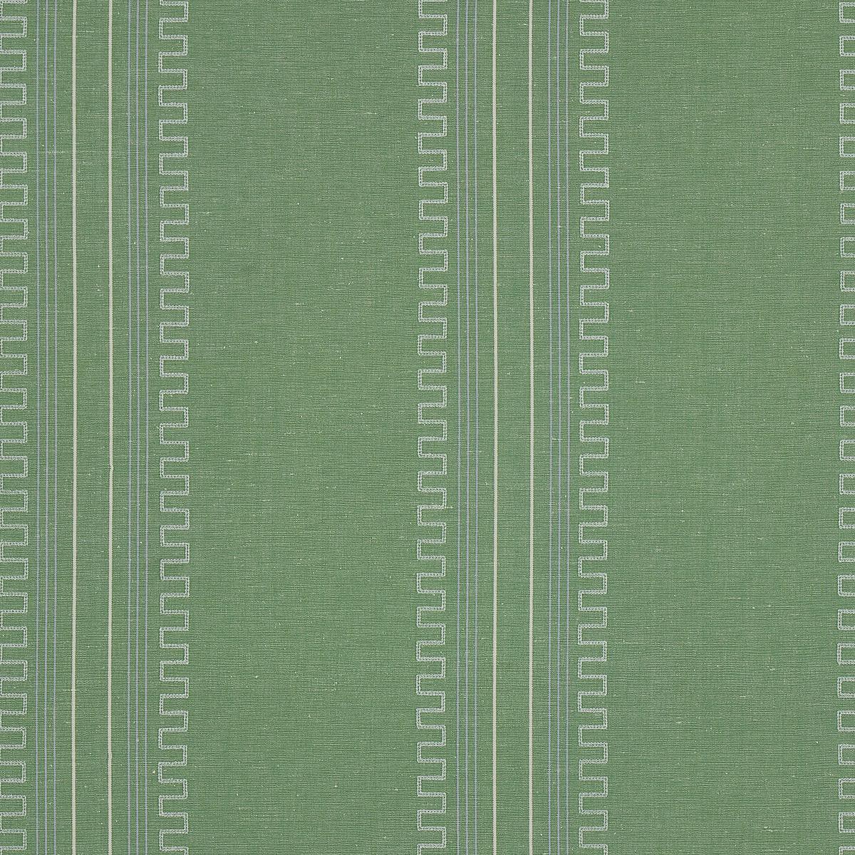schumacher-greco-stripe-green-fabric