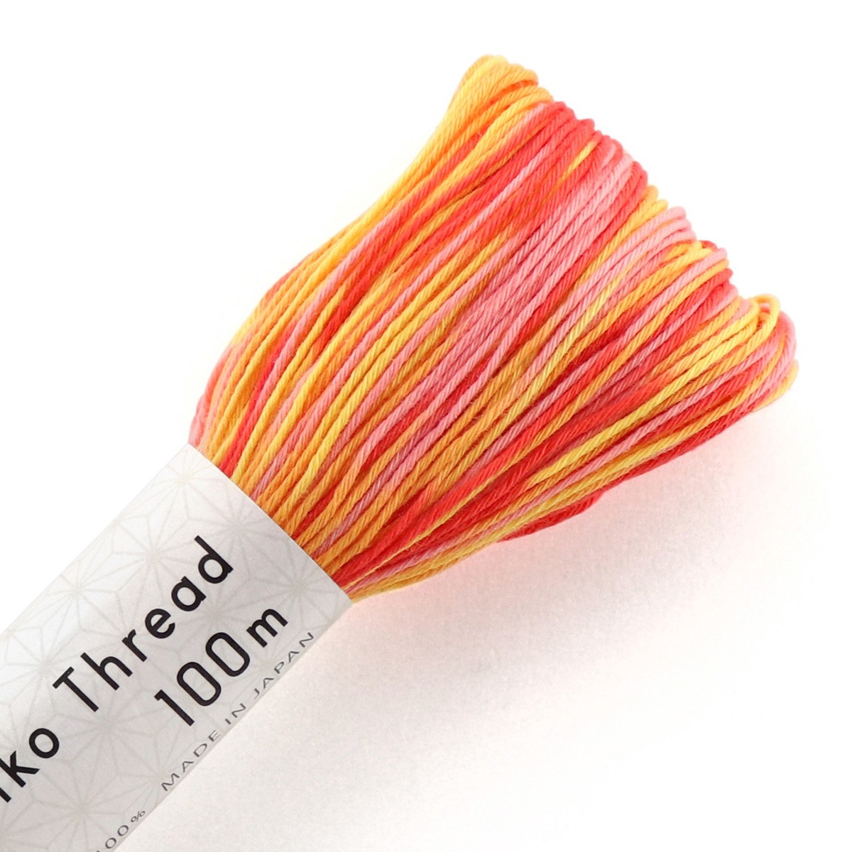 sashiko-thread-large-skein-short-pitch-variegated-yellow-and-red