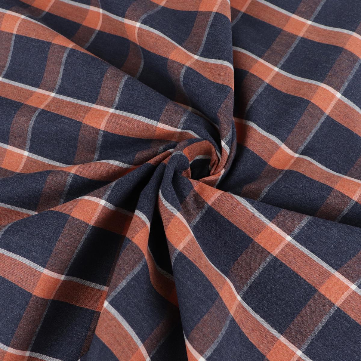 deadstock-brushed-cotton-poplin-rust-orange-check
