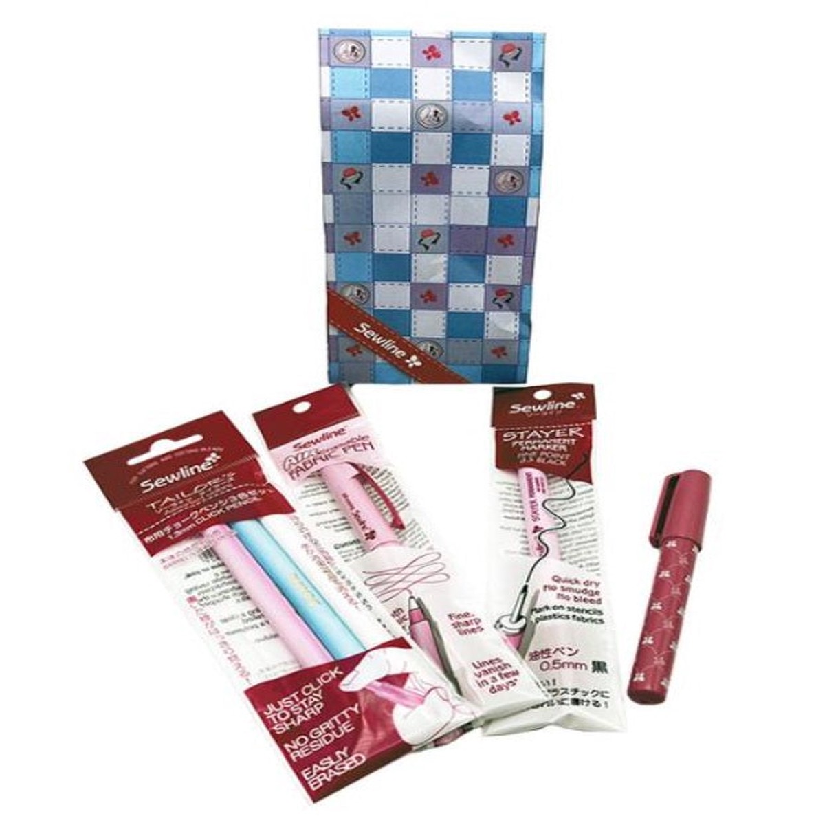 sewer-costume-kit-ii-3-pencils-fabric-glue-pen-air-erasable-pen-stayer-permanent-marker-designed-by-sewline-sew-fab50081