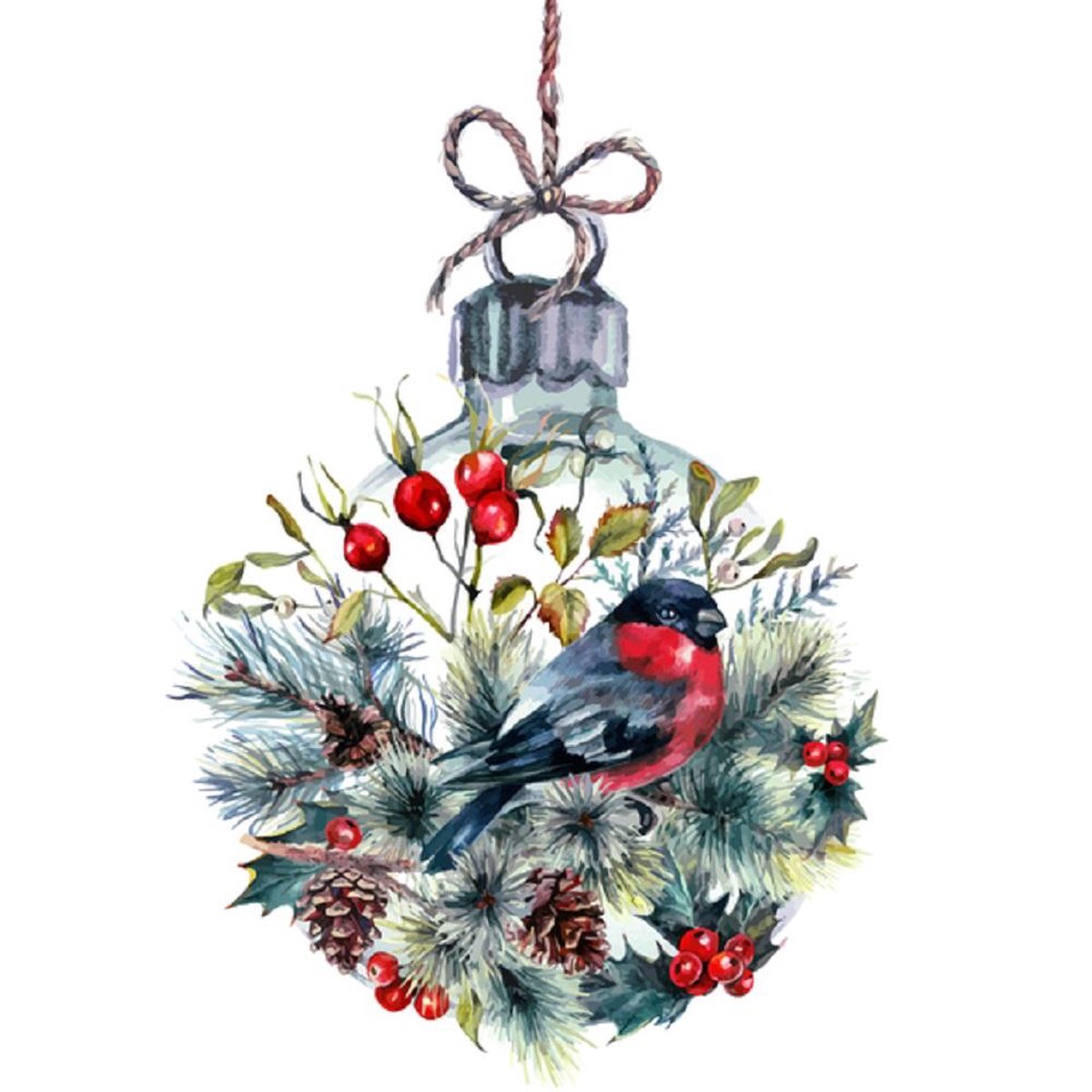 watercolor-christmas-ornament-fabric-panel-white