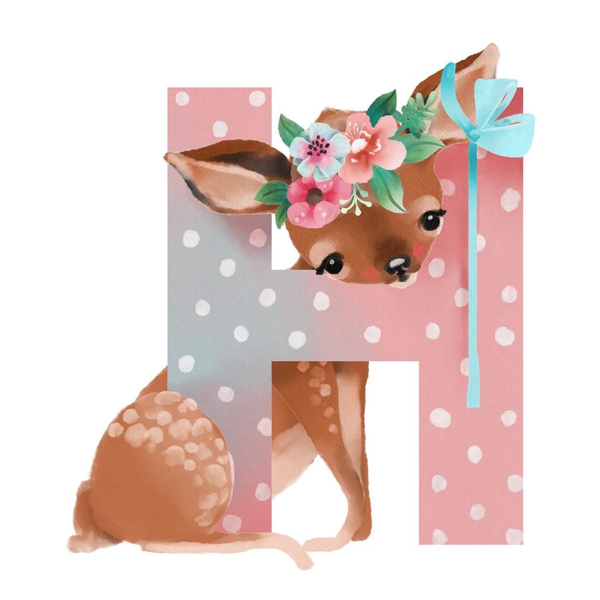 happy-deer-h-fabric-panel