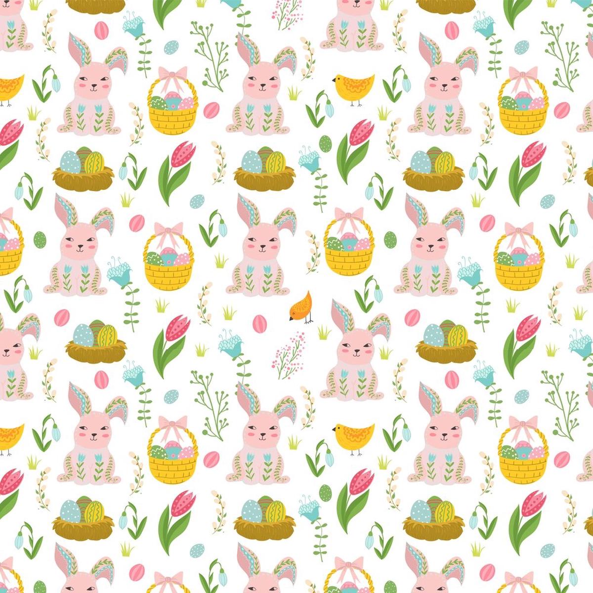 paisley-easter-bunny-basket-fabric