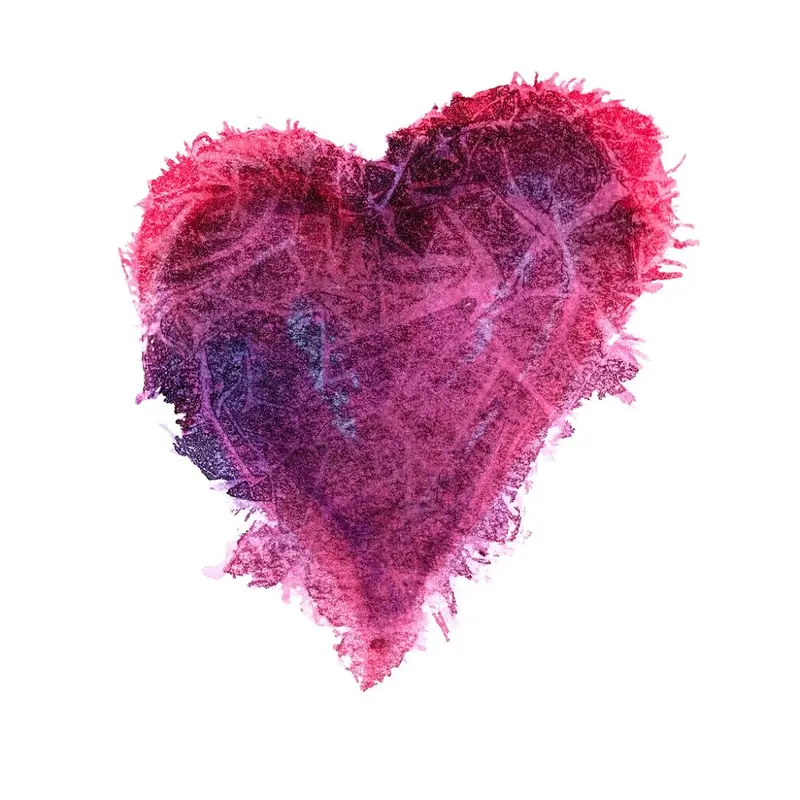 red-watercolor-heart-fabric-panel