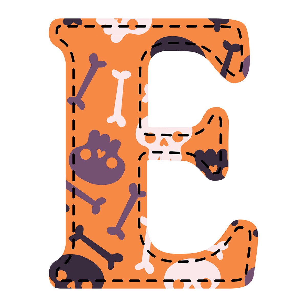 spooky-letter-e-fabric-panel