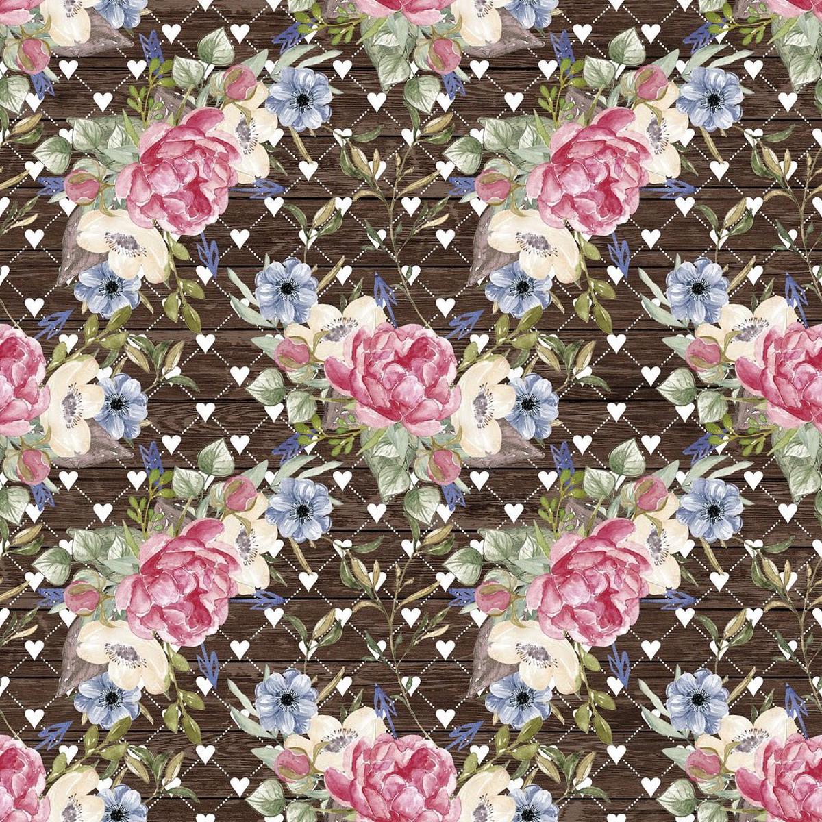 peonies-wreath-bouquet-with-hearts-on-wood-fabric