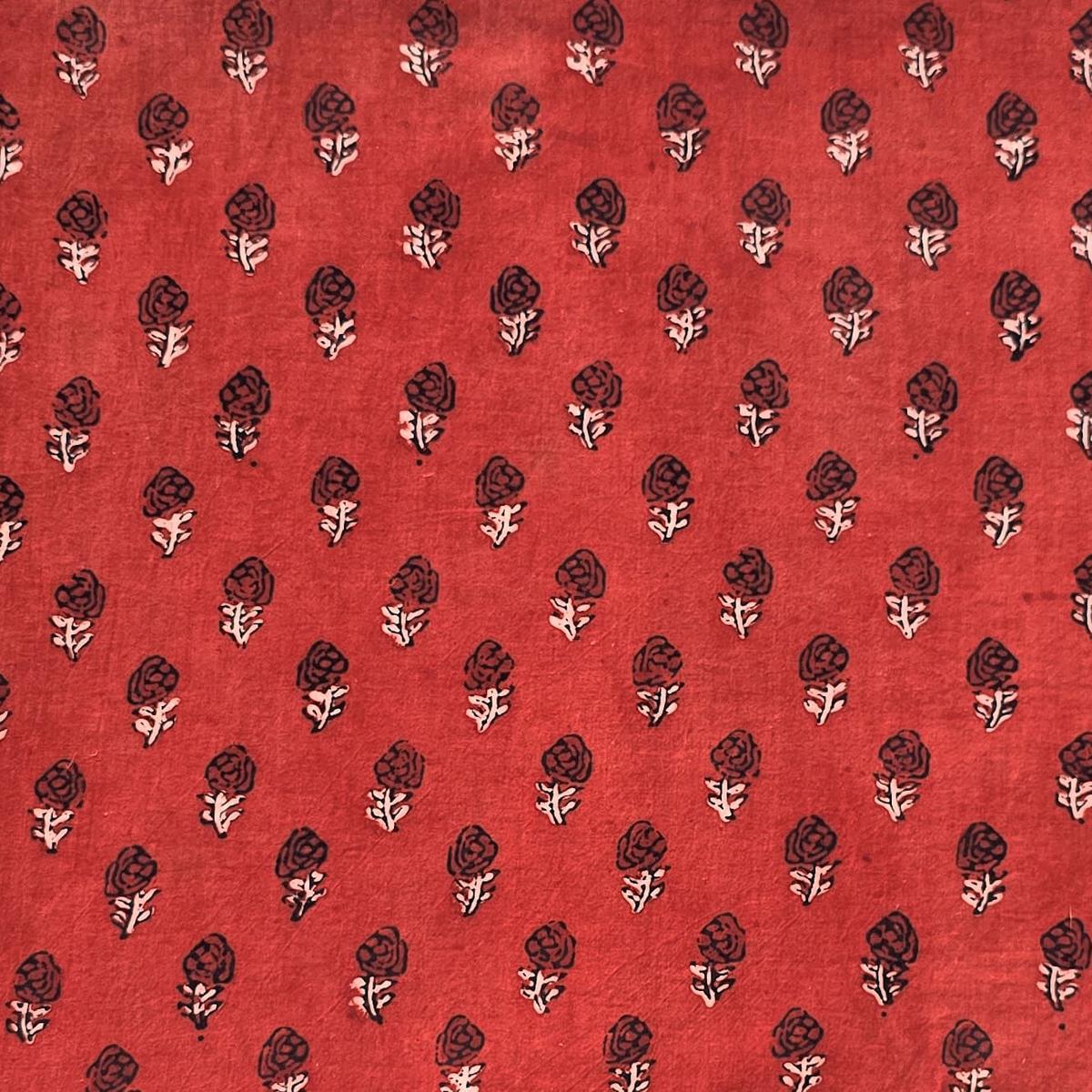 pure-cotton-gad-ajrak-red-with-off-white-tiny-rose-motif-hand-block-print-fabric