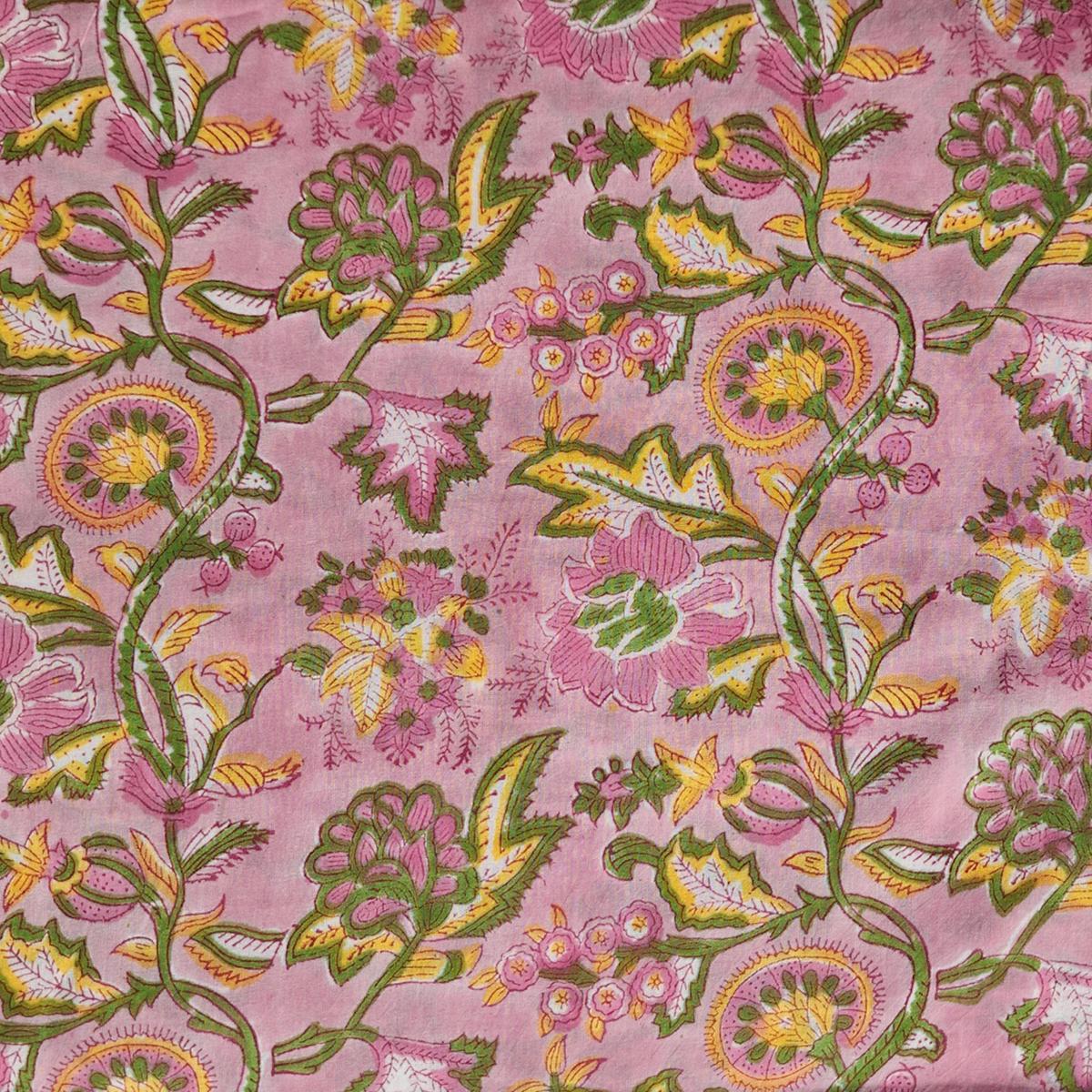 pure-cotton-jaipuri-peach-pink-with-different-flower-creeper-hand-block-print-fabric