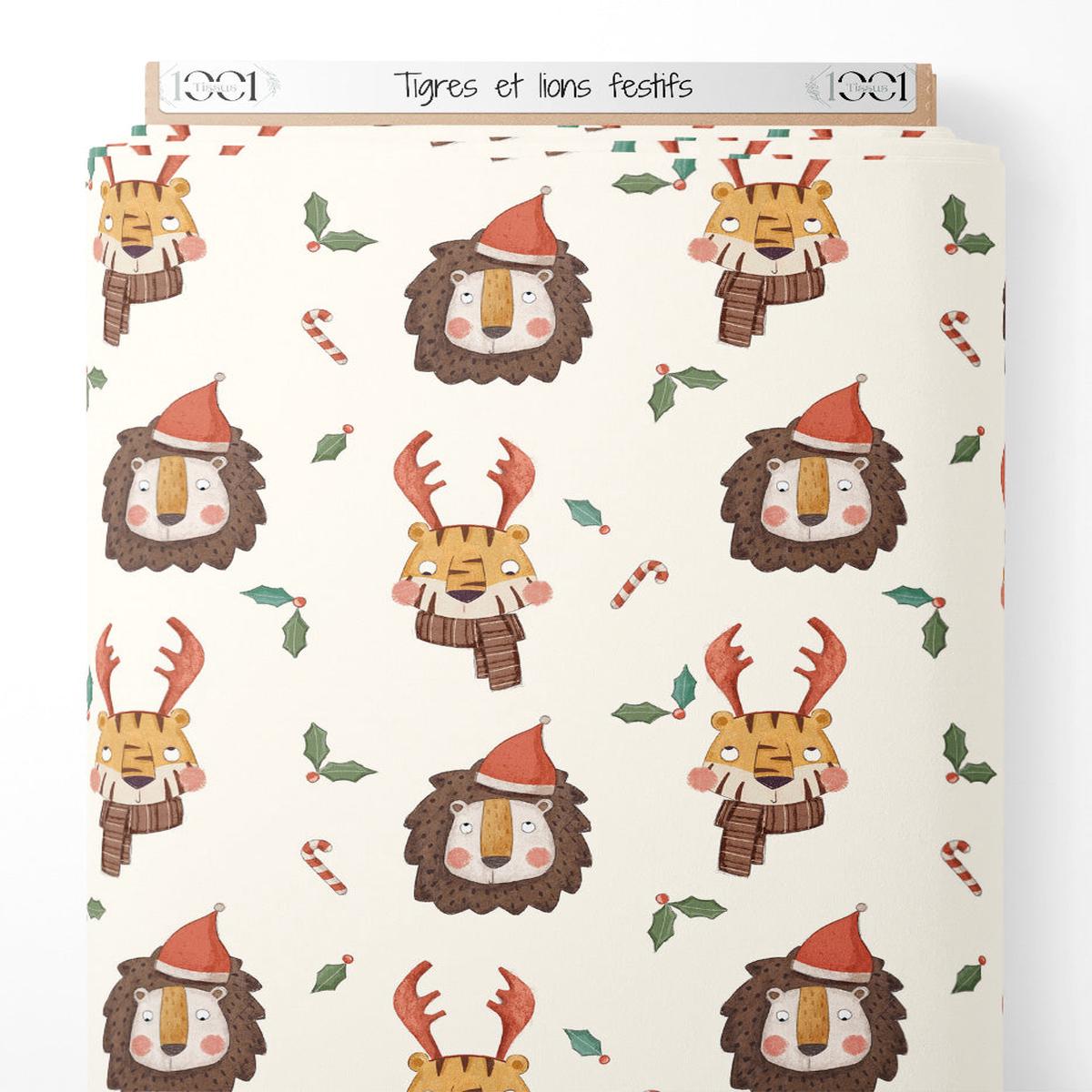 tissu-tigres-et-lions-festifs