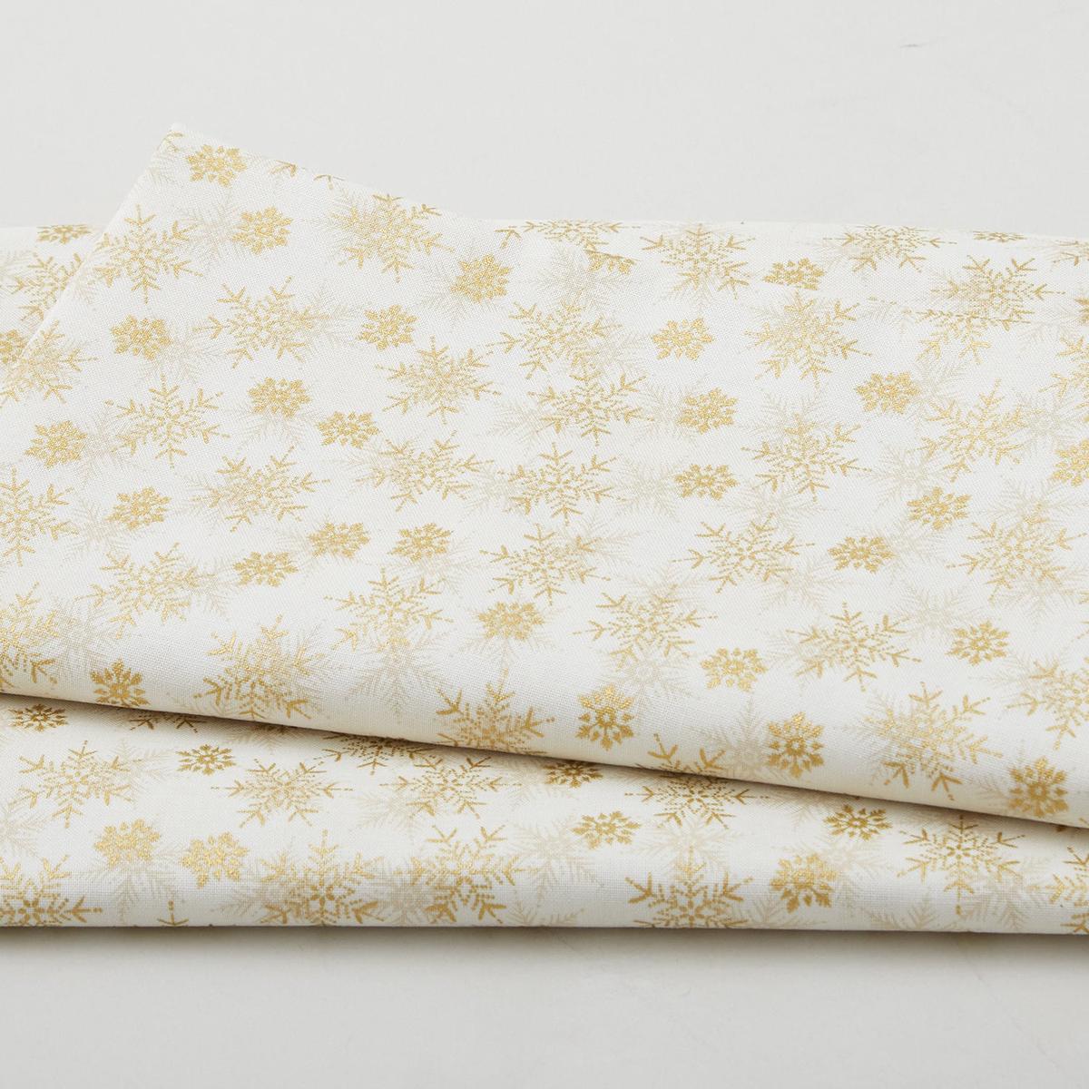 we-love-christmas-small-snowflake-cream-gold-2-yard-cut