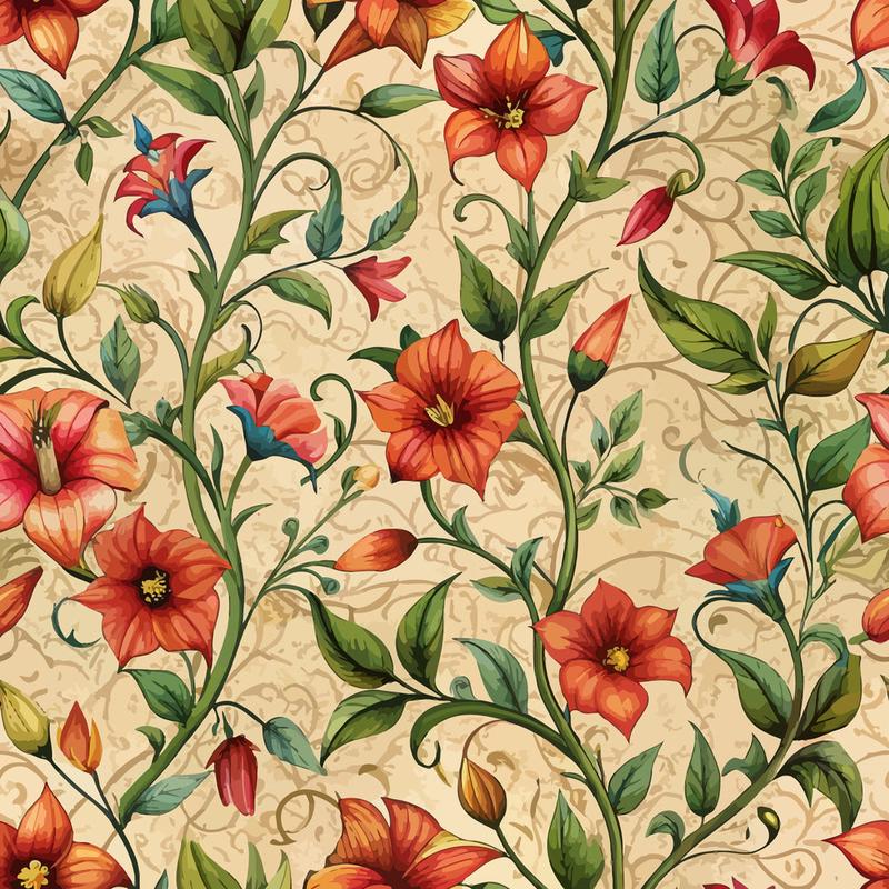 art-nouveau-scarlet-pimpernels-pattern-1-quilting-cotton-fabric