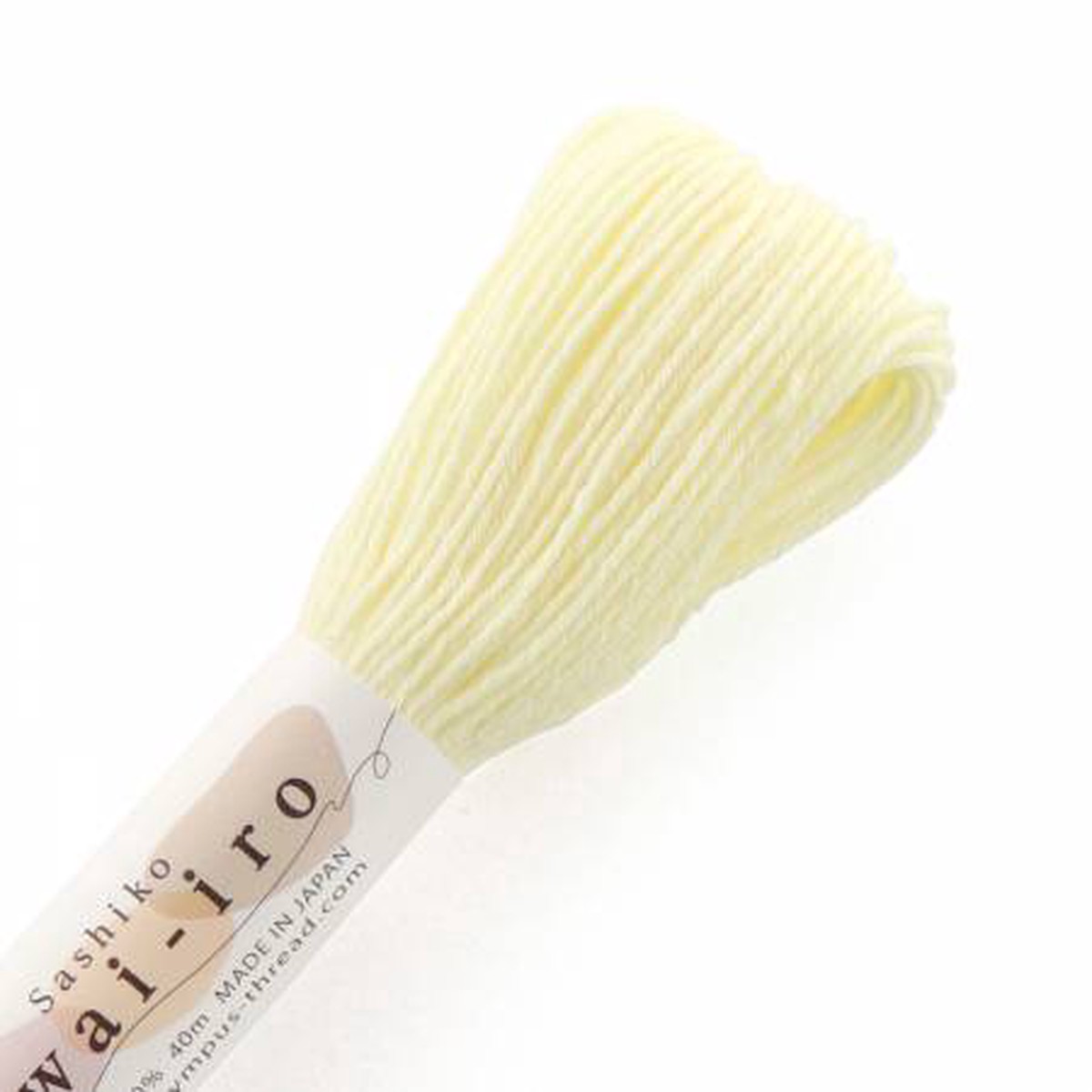 sashiko-thread-medium-skein-pale-tone-lemon-chiffon-44-yards