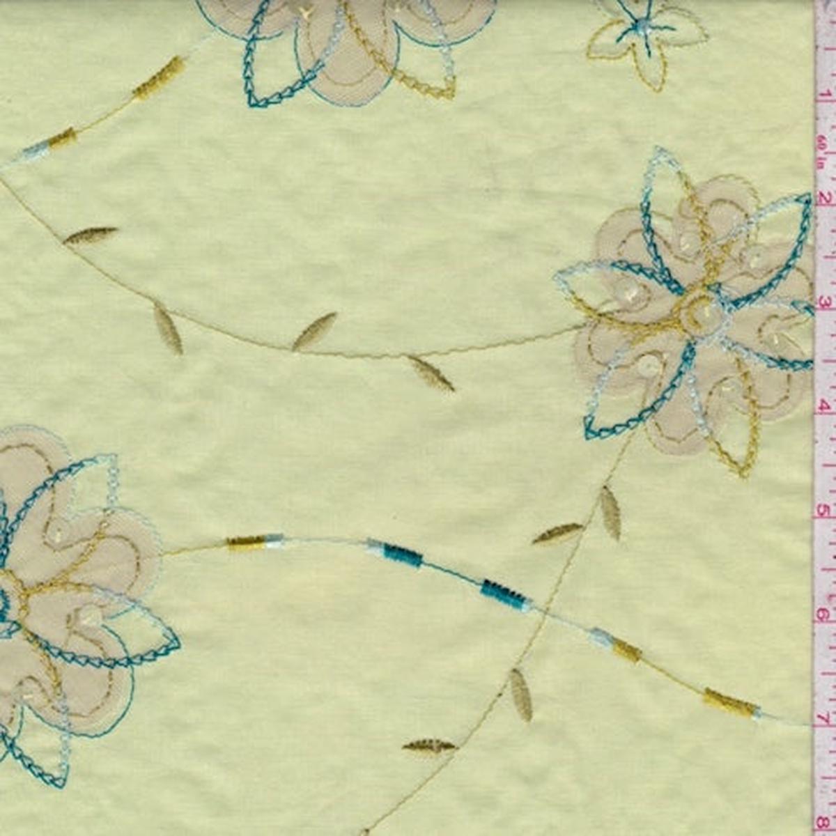 1-3-8-yd-pc-citron-green-embroidered-floral-lawn-fabric