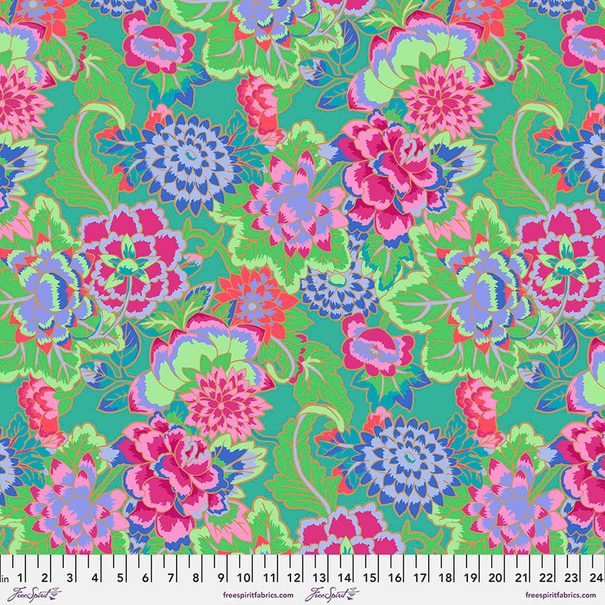 free-spirit-fabrics-kaffe-fassett-collective-february-2022-cloisonne-aqua-sold-by-the-half-yard