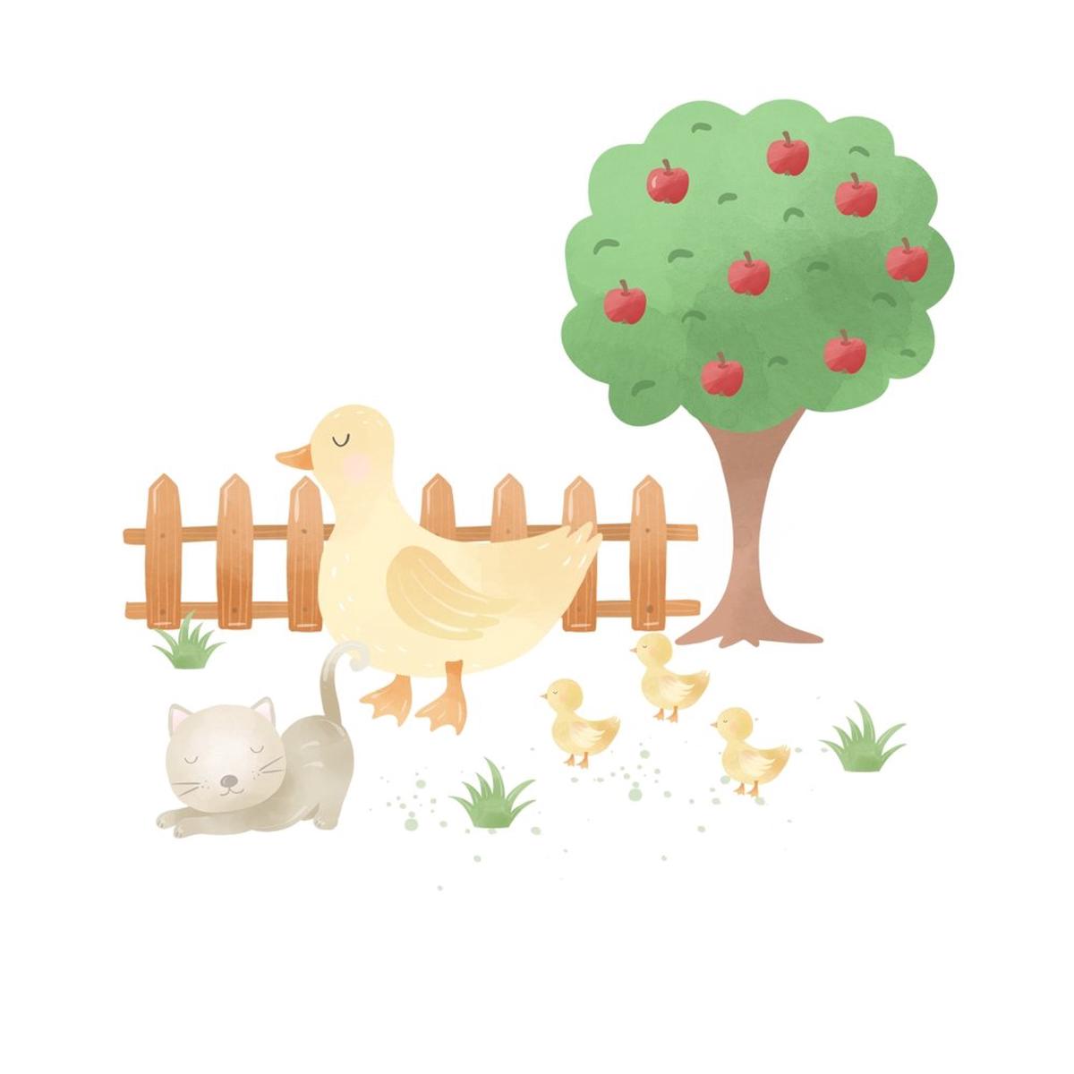 the-cutest-little-farm-scene-2-fabric-panel