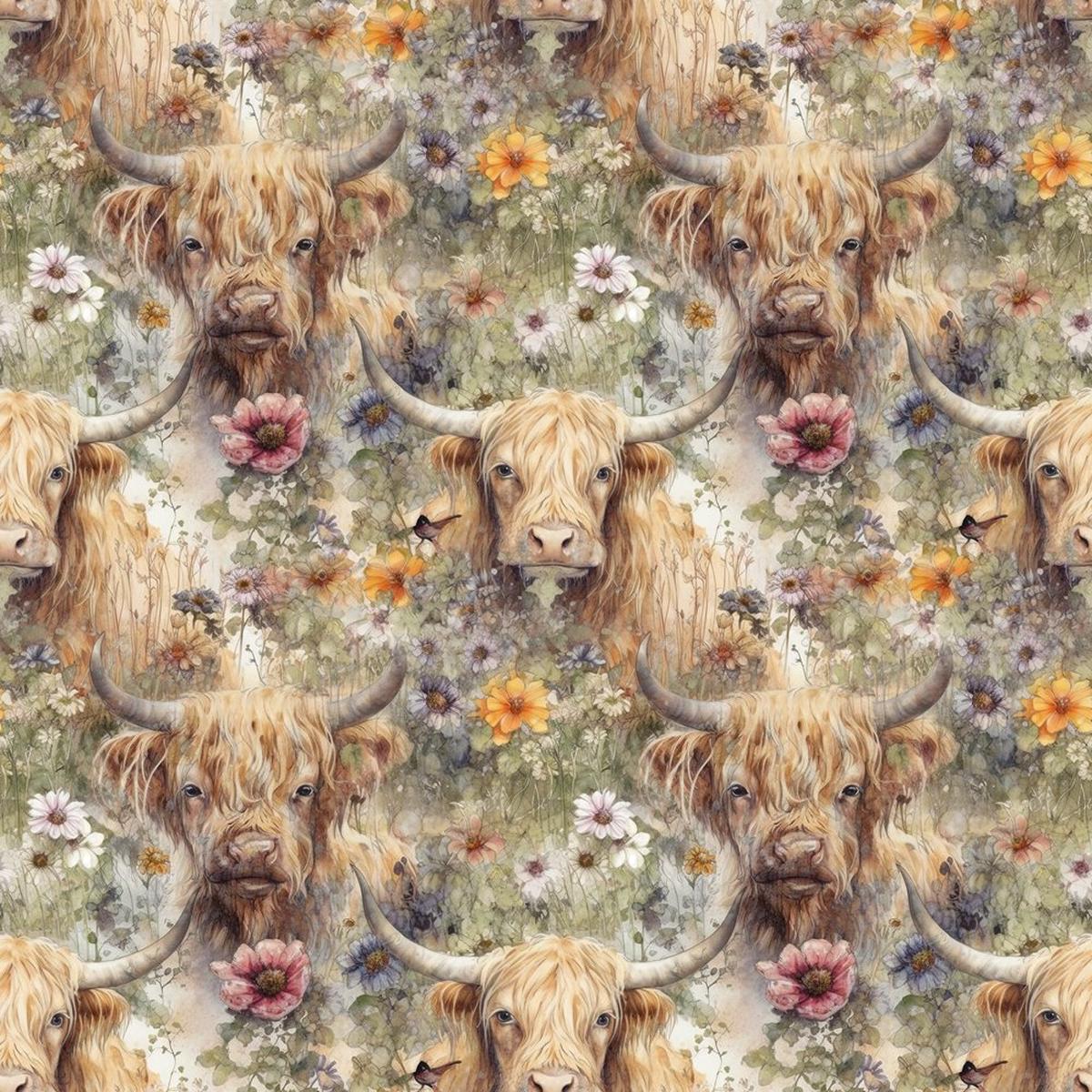 vintage-floral-highland-cows-fabric