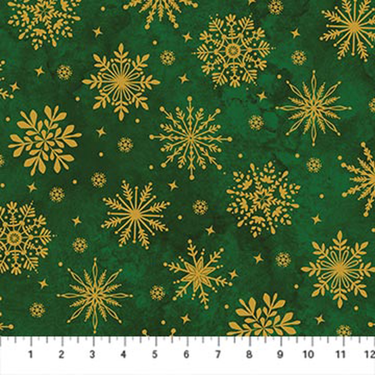 o-christmas-tree-shimmer-snowflakes-green-multi-44-45-cotton-fabric-per-yard