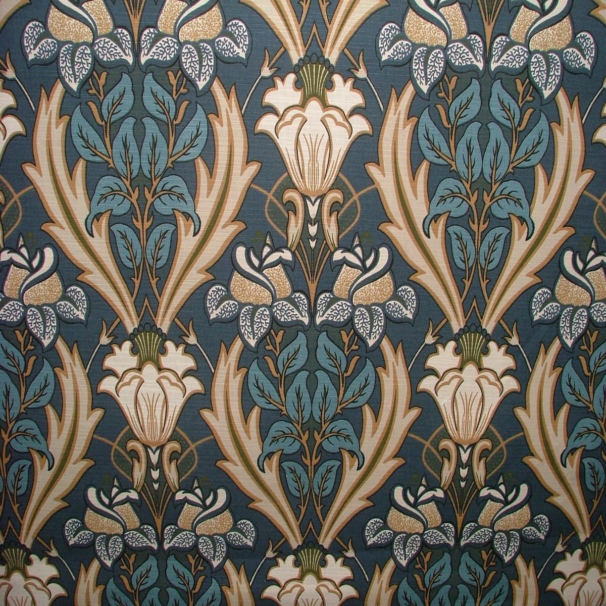 230cm-iliv-acanthus-navy-blue-cotton-curtain-upholstery-cushion-blind-fabric