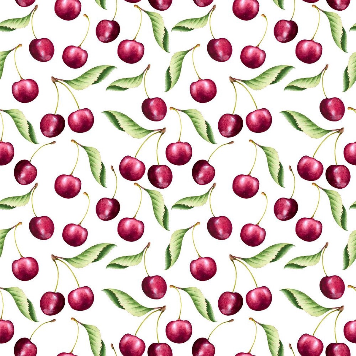 watercolor-fresh-cherries-fabric