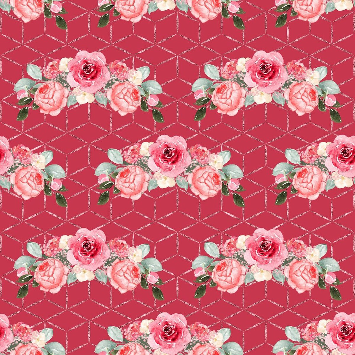 watercolor-valentine-roses-bouquets-on-boxes-fabric-red