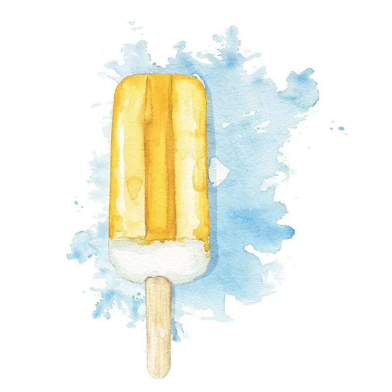 watercolor-creamsicle-fabric-panel