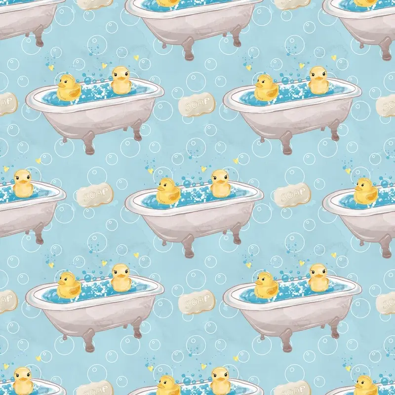 watercolor-rubber-ducks-6-on-bubbles-fabric-blue