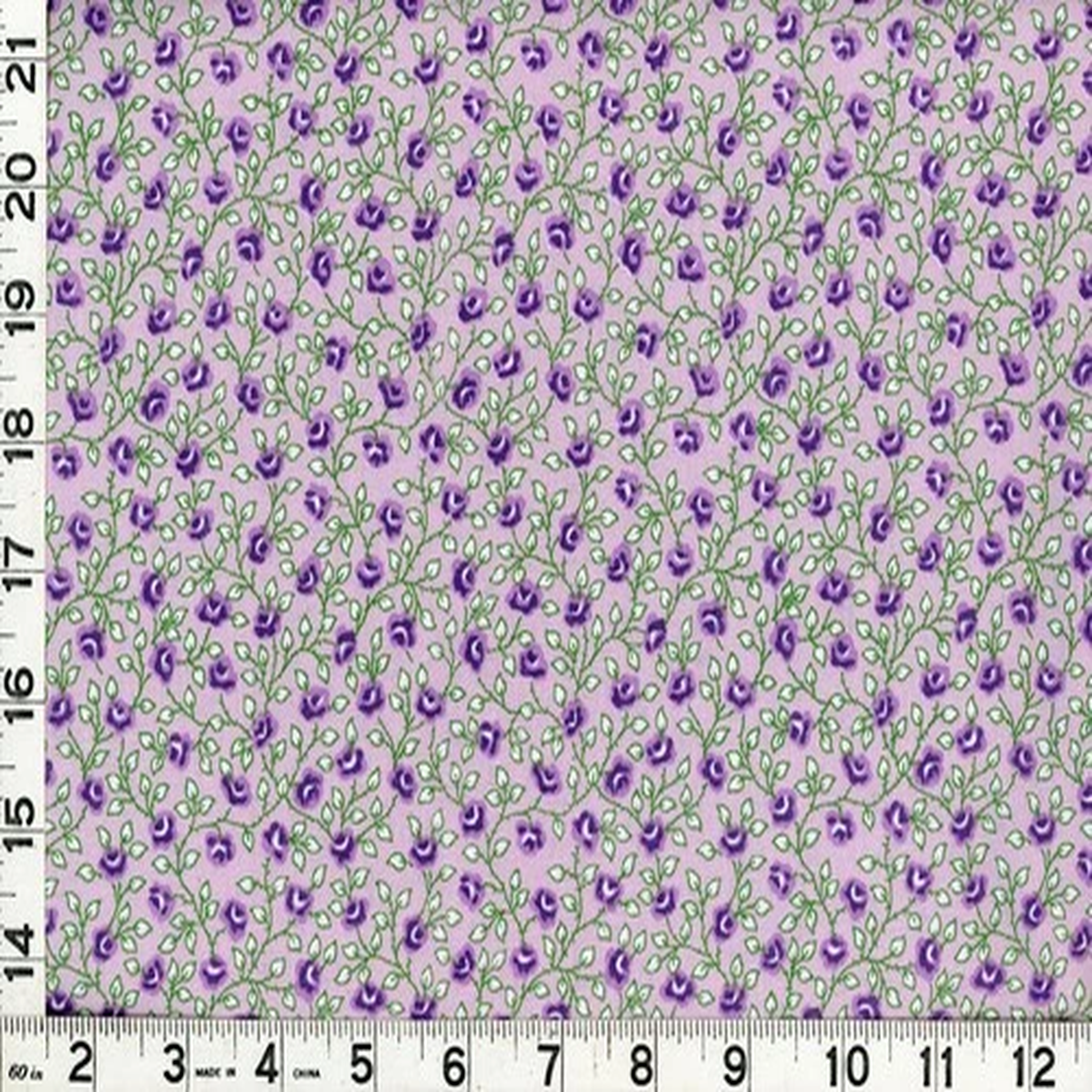 dark-purple-roses-vines-on-lt-purple-quilting-sewing-fabric-by-the-yard-747