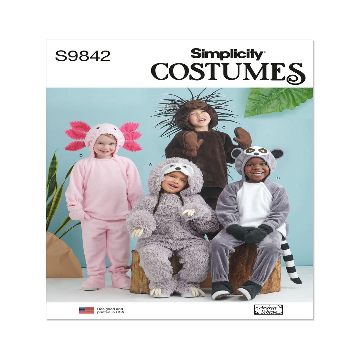 childrens-sloth-lemur-animal-costumes-in-simplicity-costumes-s9842