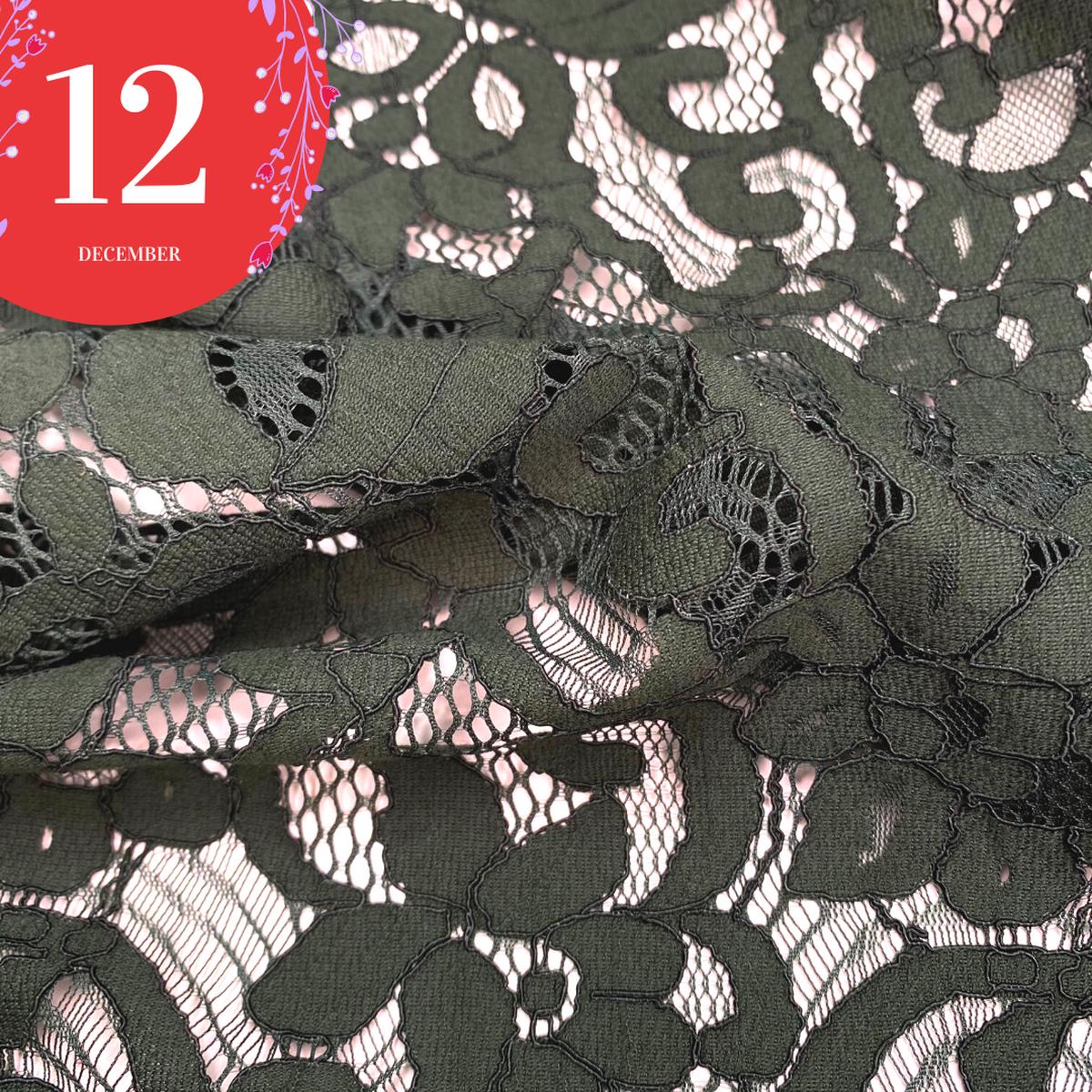 december-12-noble-fir-polyester-woven-lace-dark-green-1-2-meter