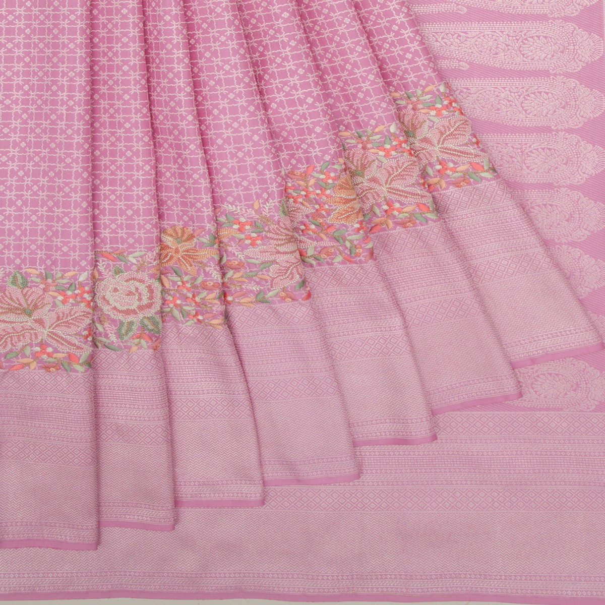 kanchipuram-silk-ikat-pastel-pink-saree-with-embroidery